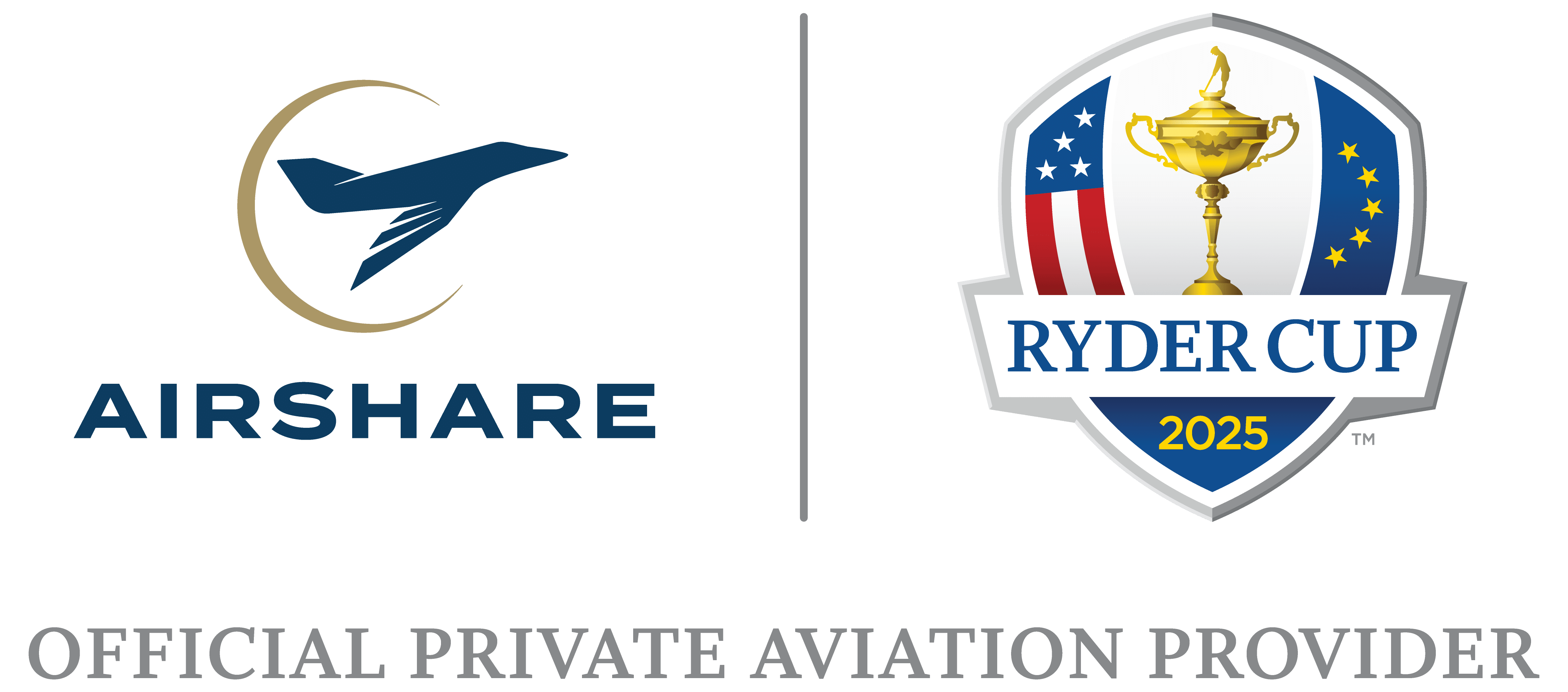 Airshare | Ryder Cup - Official Private Aviation Provider (Logo Lockup)