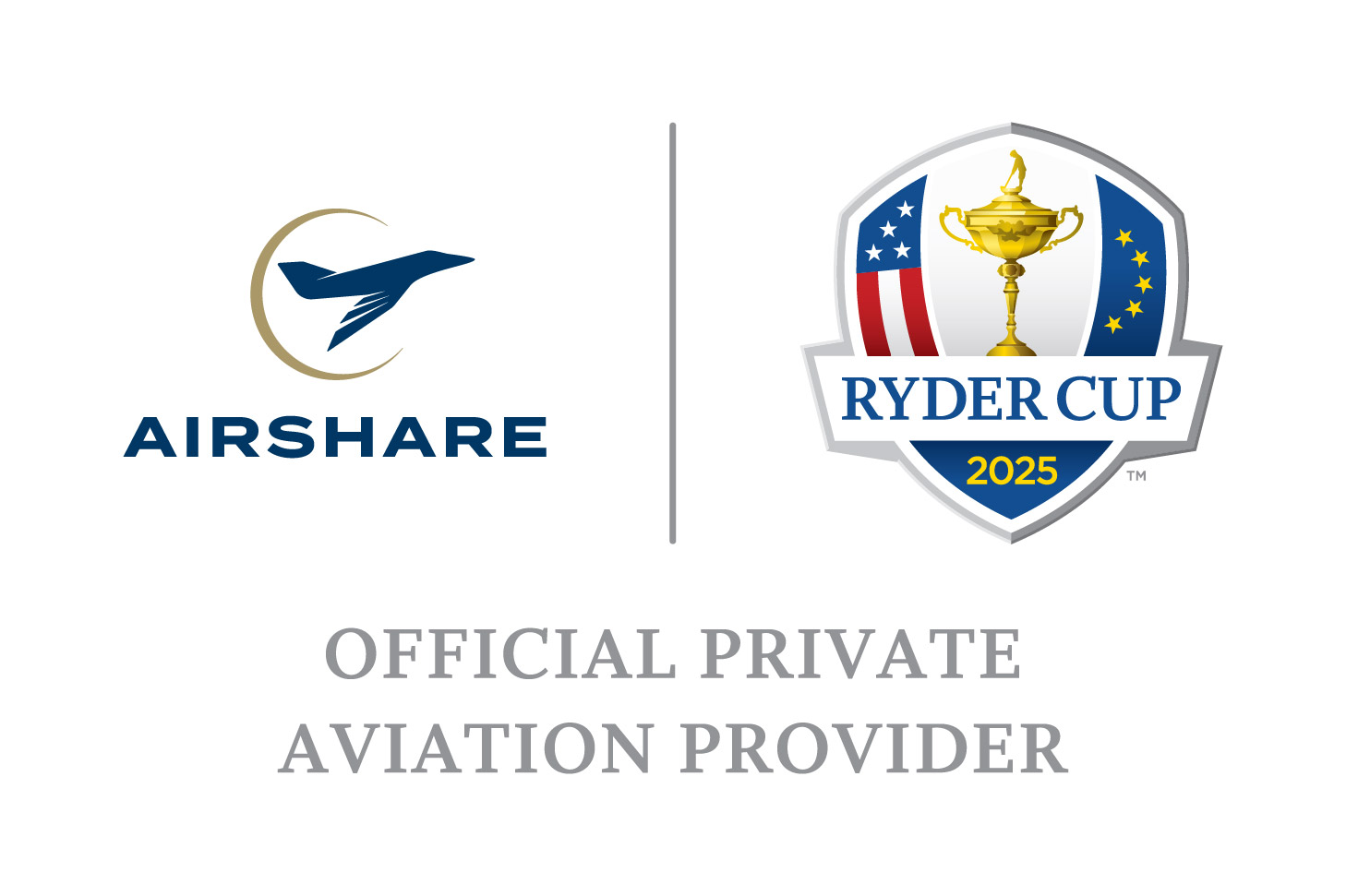 Airshare | Ryder Cup - Official Private Aviation Provider - Lockup Logo
